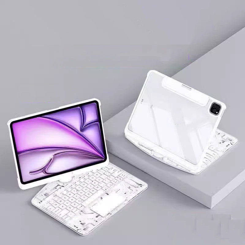 Magic Keyboard For Ipad 11th Gen A16 10th Gen 10.9 A2696 A2757 10.2 9th 8th 7th Air7 Air6 5 4 Transparent Crystal Keyboard Case