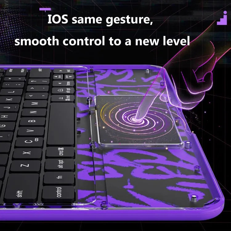Magic Keyboard For Ipad 11th Gen A16 10th Gen 10.9 A2696 A2757 10.2 9th 8th 7th Air7 Air6 5 4 Transparent Crystal Keyboard Case