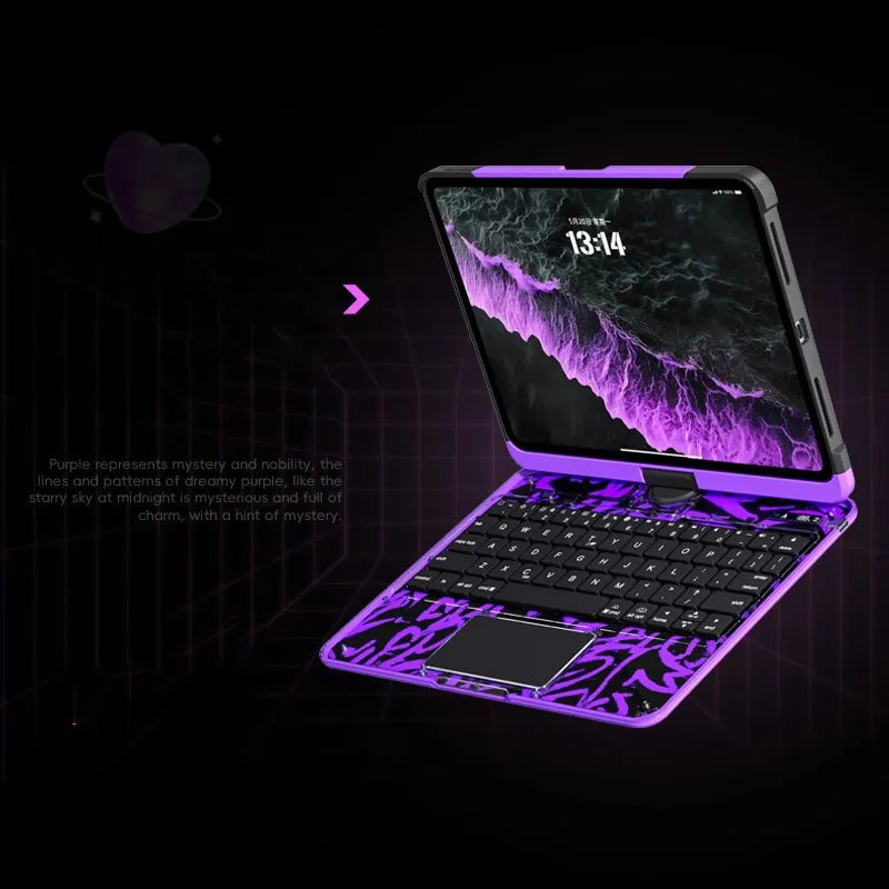 Magic Keyboard For Ipad 11th Gen A16 10th Gen 10.9 A2696 A2757 10.2 9th 8th 7th Air7 Air6 5 4 Transparent Crystal Keyboard Case