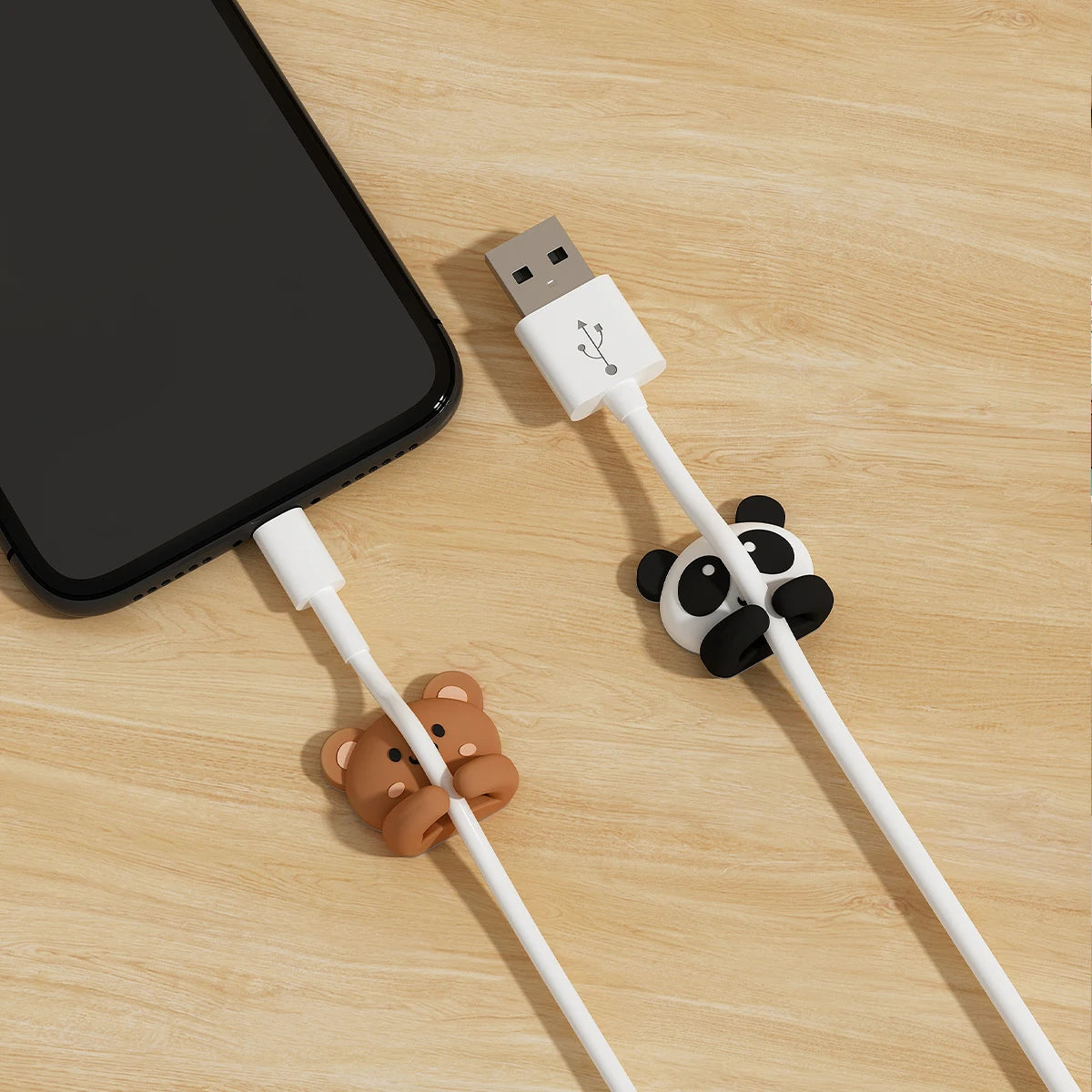 Cute Cartoon Desktop Cable Organizer Managers